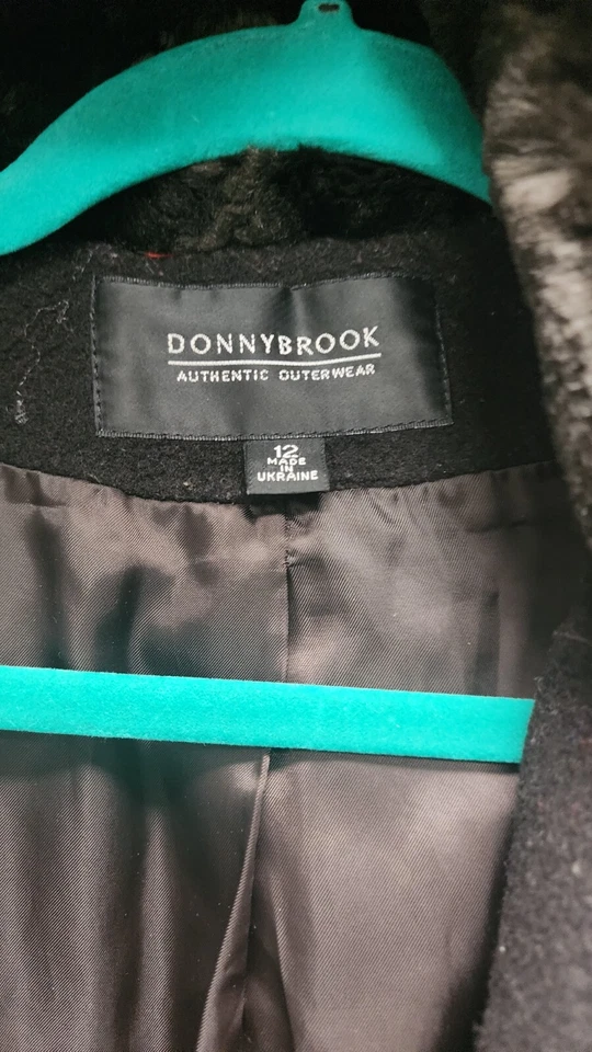 DONNYBROOK WOOL COAT FUR TRIM With HOOD - Image 3 of 4