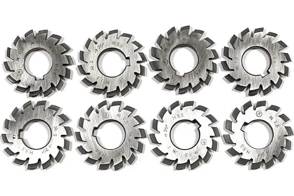Modulfräser HSS Satz von 8 M0,25 bis M9 20° Walzenfräser Zahnradfräser - Bild 3 von 4