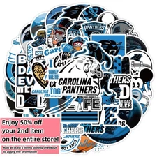 50pcs Waterproof Vinyl Stickers Carolina Panthers NFL Football Phone Luggage Car