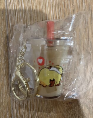 Gong Cha x Final Fantasy XIV Collab Brown Sugar Fat Chocobo Boba Tea Key Chain