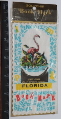 VINTAGE -1960'S FLORIDA - SOUVENIR - FLAMINGO - BOOKMARK - NIP