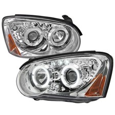 Fit 04-05 Subaru Impreza Wrx Sti Outback Projector Headlights Wled Halos Chrome