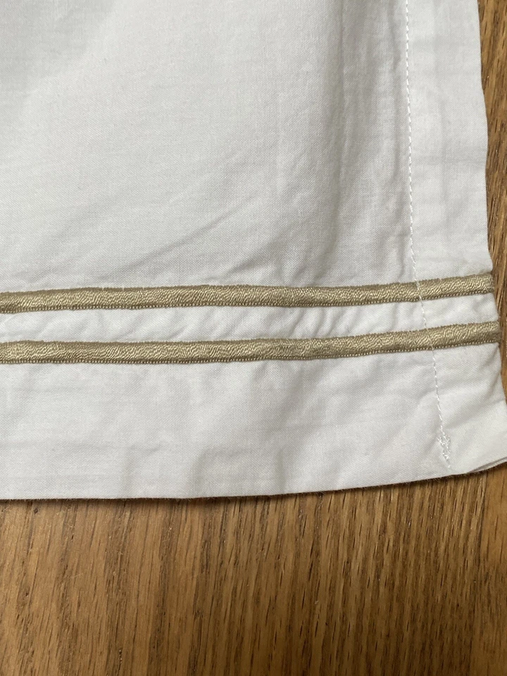 Оборудование для Восстановления Итальянский Отель Атласная Вышитая ПОЛНАЯ Юбка для Кровати Белая/Коричневая - Изображение 3 из 4