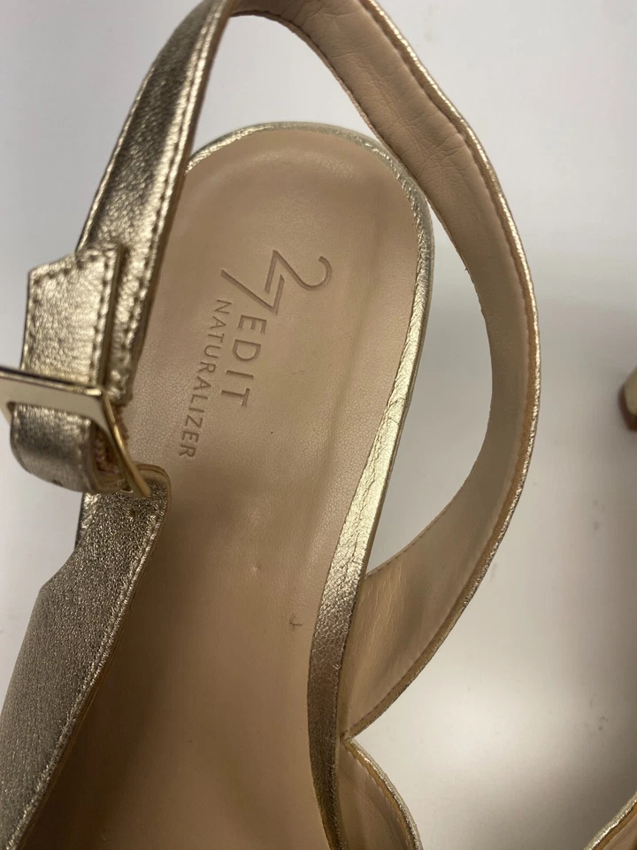 Naturalizer 27 Edit Mujer Felicia Champagne Tacón Punta Talla 10 Foto 3 de 4