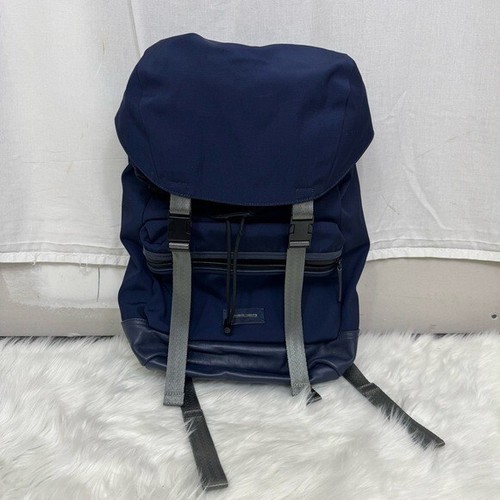 NUOVO zaino/borsa per laptop Uri Minkoff unisex blu navy con coulisse quadrato - Foto 2 di 14