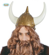 Casco da vikingo con corna e aculeo elmo in plastica vichinghi barbari