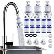 3 Pack Sink Water Filter 360  Rotating Faucet Purifier