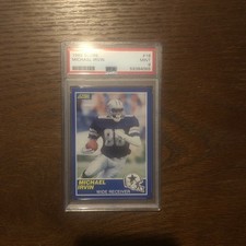michael irvin 1989 Score RC #18 PSA 9 Rookie Pop 2518