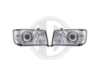 Designscheinwerfer-Set FüR Mercedes-Benz W124 H1+H1+H3 Klarglas 1985-1993