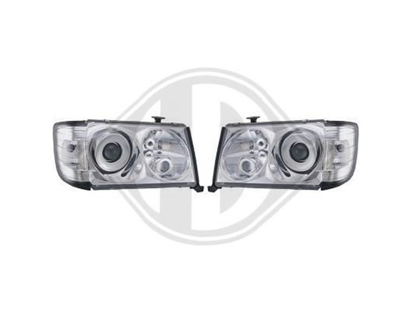 Designscheinwerfer-Set FüR Mercedes-Benz W124 H1+H1+H3 Klarglas 1985-1993-image