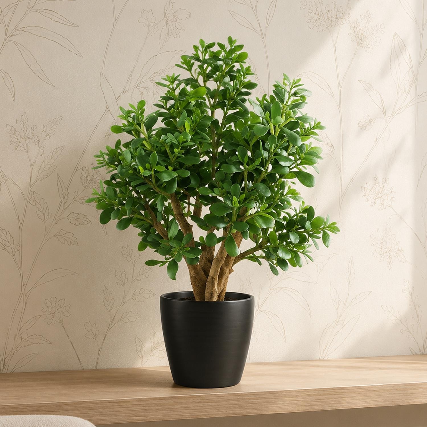 Artificial Deluxe Jade Plant 70cm Green Realistic Faux Indoor Home Office Decor
