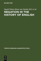 Negation In The History Of English Ingrid Tieken-Boon Van Ostade