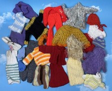 1980s Barbie Doll sized Handmade Crochet  Knit Clothes Lot C