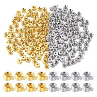 80 StüCk Quetschperlen Zur Schmuckherstellung, Gold- Und Silber-Abstandsper8887