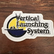Navy Ship Patch VLS Vertical Launching System Embroidered with 4 Colors, 4” Long