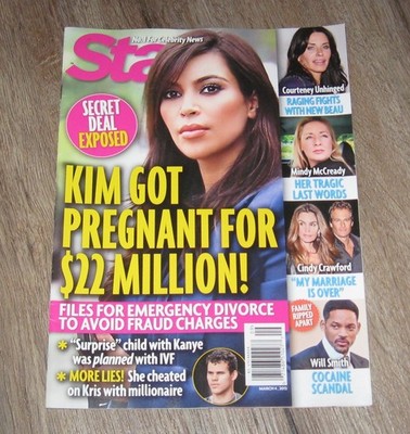STAR 2013 magazine Kim Kardashian CINDY Crawford MINDY McCready WILL Smith