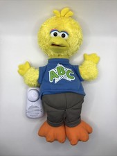 SESAME STREET BIG BIRD SINGS ABC'S 2010 HASBRO 14 PLUSH TESTED AND WORKING