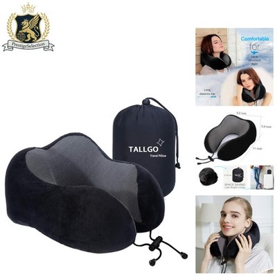 Luxury Memory Foam Travel Pillow - Adjustable Neck Support for Ultimate Comfort