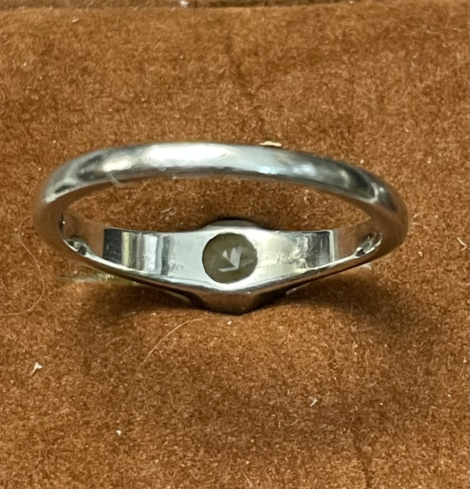 Vintage Solid Sterling Silver CZ Solitaire Ring S… - image 8