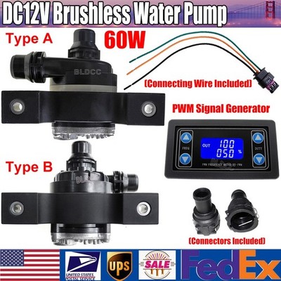 High-flow 60W Automotive Car Auxiliary Water Pump 12V Brushless Intercooler Pump