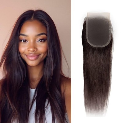 Joe Green 4x4 +1  Straight HD Transparent Closure with 100% Virgin Remy Human...