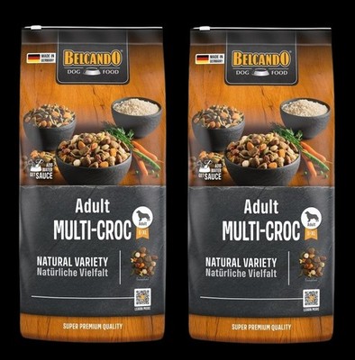 2 x Belcando Adult Multi-Croc 12,5kg Trockenfutter Hunde S-XL Reis Gemüsechips