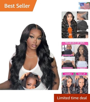 24-Inch 5x5 Glueless Body Wave Lace Front Wig - Pre-Plucked for Effortless Style