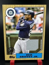 KEN GRIFFEY JR. 2022 Topps Series 1 Baseball 1987 Retro Game Used JERSEY Relic