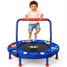 Happin  36 Mini Foldable Toddler Trampoline for Kids with Height-Adjustable Hand