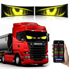 2Pcs LED Eyes for Truck Windshield Programmable