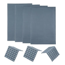 Miniature Roof Tiles PVC for Model Building Dark Grey Pack of 4,1:75