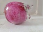 Vintage Art Glass Pink Pig Hand Blown Glass Pink Pig Paperweight Super Cute Hog — photo 4