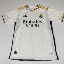 Adidas Real Madrid Home Jersey Men’s Medium M NWT Aeroready Emirates Fly Better