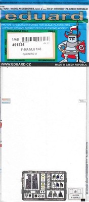 EDU491334 1:48 Eduard Color PE - F-16A Falcon MLU Detail Set (KIN kit)