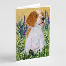 Caroline's Treasures Welsh Springer Spaniel Greeting Cards Pack of 8 SS8219GCA7P