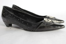 GUCCI Vintage Black Leather Pumps Size 37 28680 