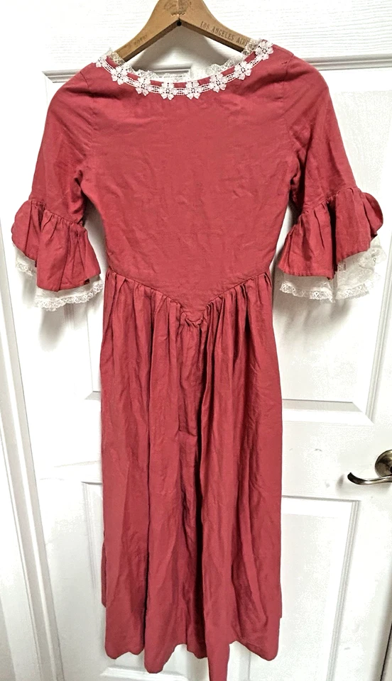 Disfraz Colonial Hamilton Americano Niñas Calidad Teatro Vintage Foto 3 de 4