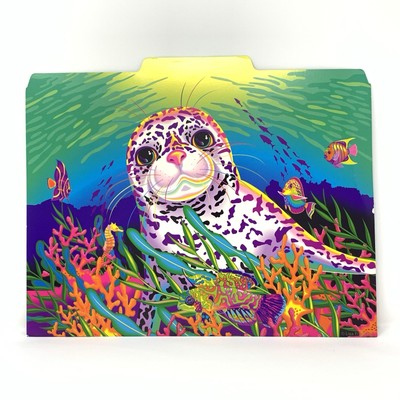 Lisa Frank File Folder Rainbow Reef Tropical Vtg 90s Fish Skeeter