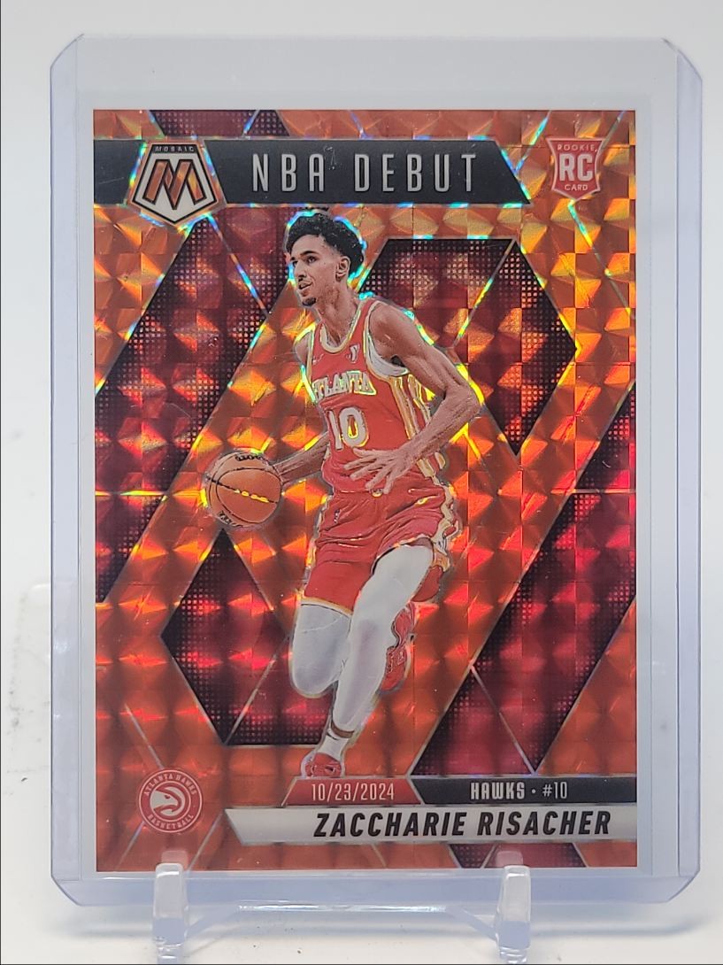 ZACCHARIE RISACHER 2024-25 MOSAIC NBA DEBUT ROOKIE ORANGE A RC /249 Q4832