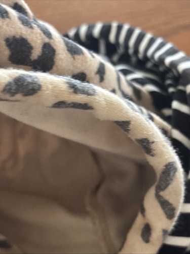 Ampersand&Ave Sweatshirt XL Double hood Leopard pockets thumbhole Striped - Picture 6 of 9