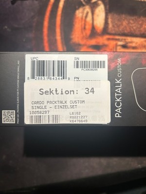 Cardo Packtalk Custom Kommunikationssystem Einzelset