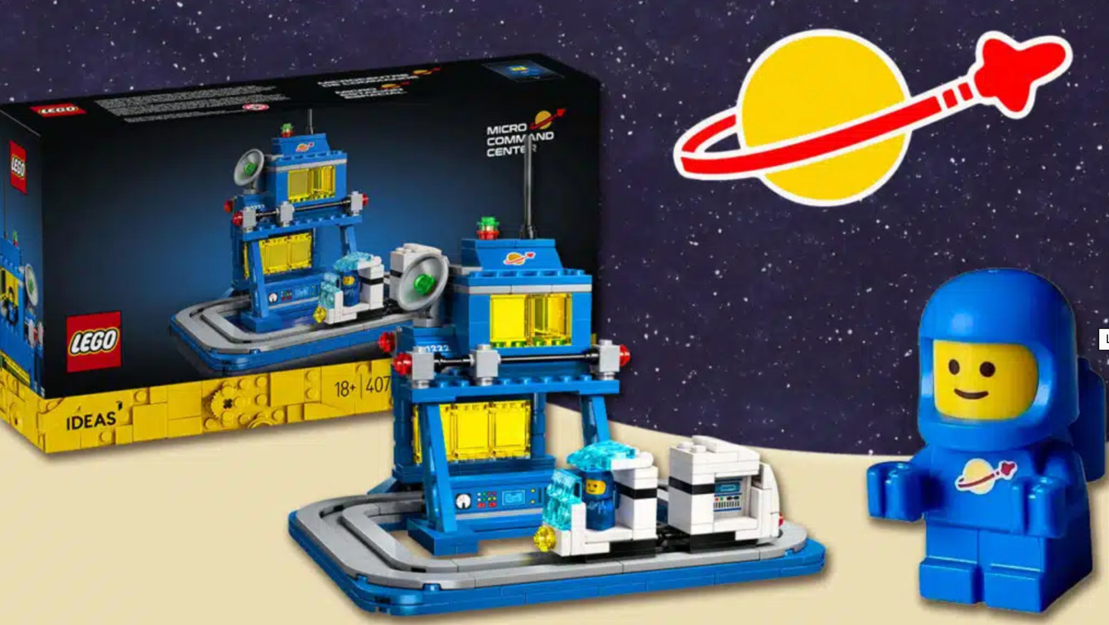 LEGO 40786 Micro Command Center l'exposition spatiale vintage sur votre bureau