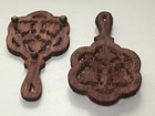 Vintage Hand Carved Wooden Trivets With Handles - Set Of 2 — photo 3