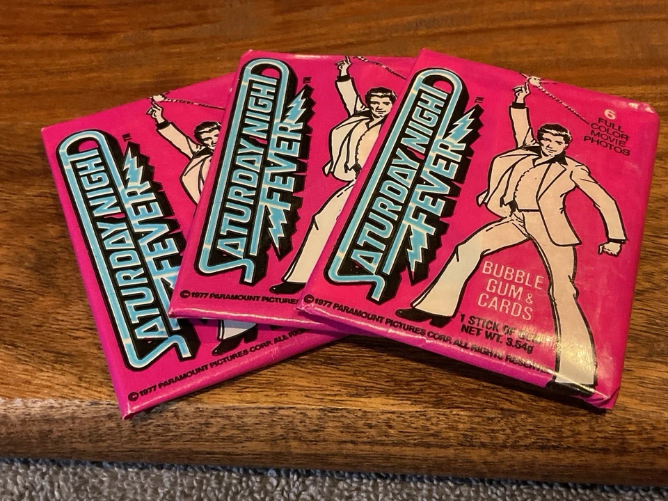 Paquetes de cera Donruss Saturday Night Fever 1977 - Lote de 3 Foto 2 de 4