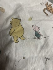 Vintage Disney Classic Winnie the Pooh Fitted Crib Sheet Tigger Piglet Eeyore