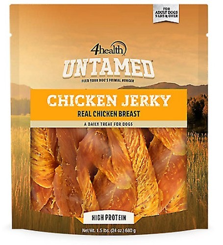 4health Untamed Chicken Jerky, Real chicken Breast, Daily Treat For Dogs, 24 oz