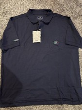Beretta 100 Pima Cotton Navy Blue Men's XL Short Sleeve Embroidered Polo Shirt