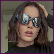 Wrap Around Y2K Sunglasses for Women Unisex Futuristic Oversized Fashion Cycling