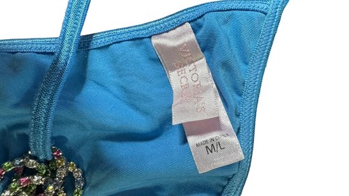 Victoria’s Secret G String Thong Womens Medium Large Jeweled Embellished Sexy Mi - Picture 3 of 3