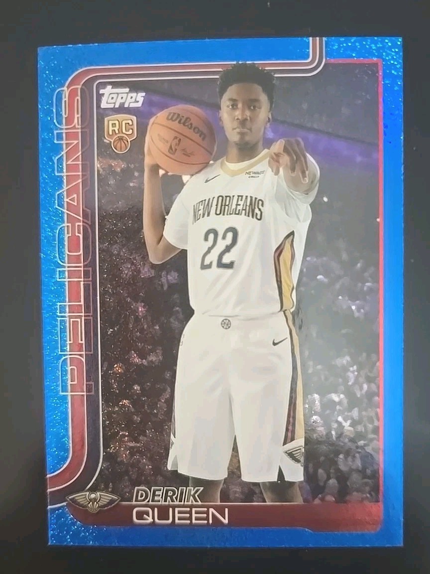 2025-26 Topps Basketball Derik Queen RC Blue Sand Glitter #213 MINT